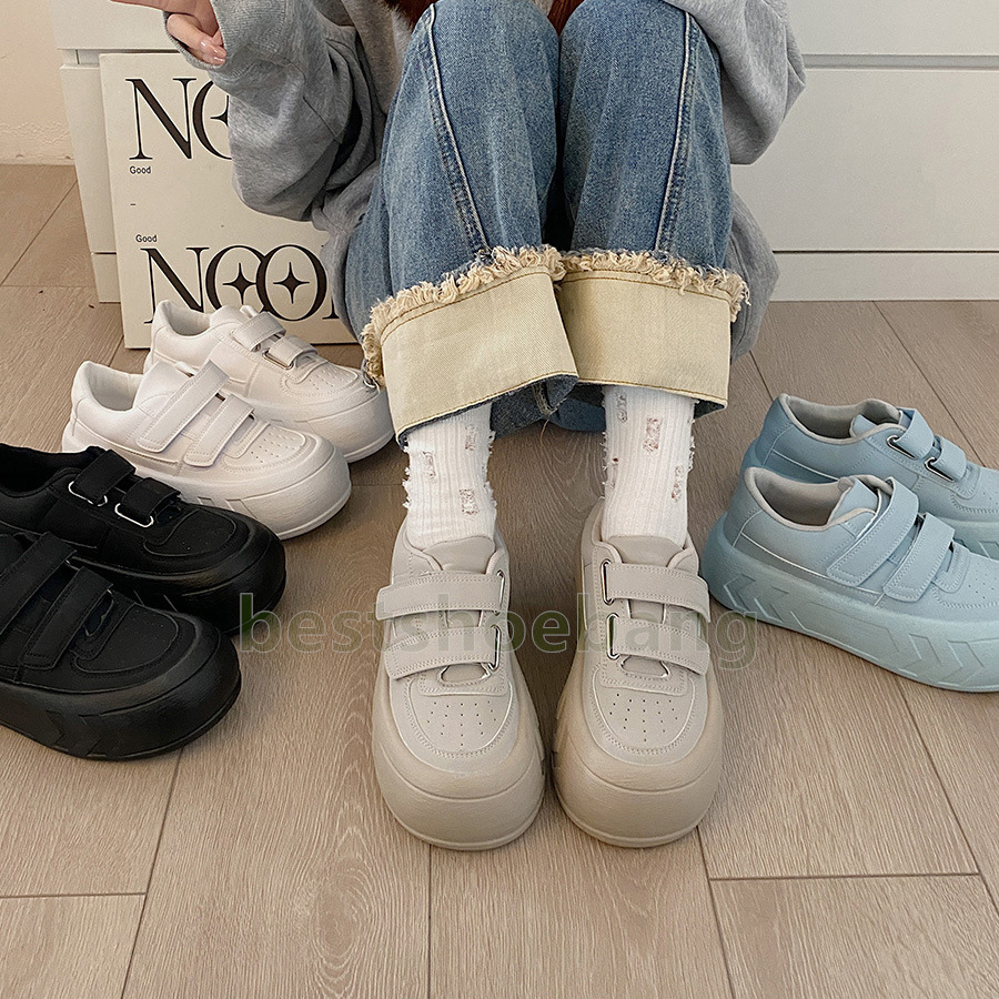 designer shoes platform sneakers minimalist loafers womens trainers versatile student velcro casual thick soled women shoes size 35-40