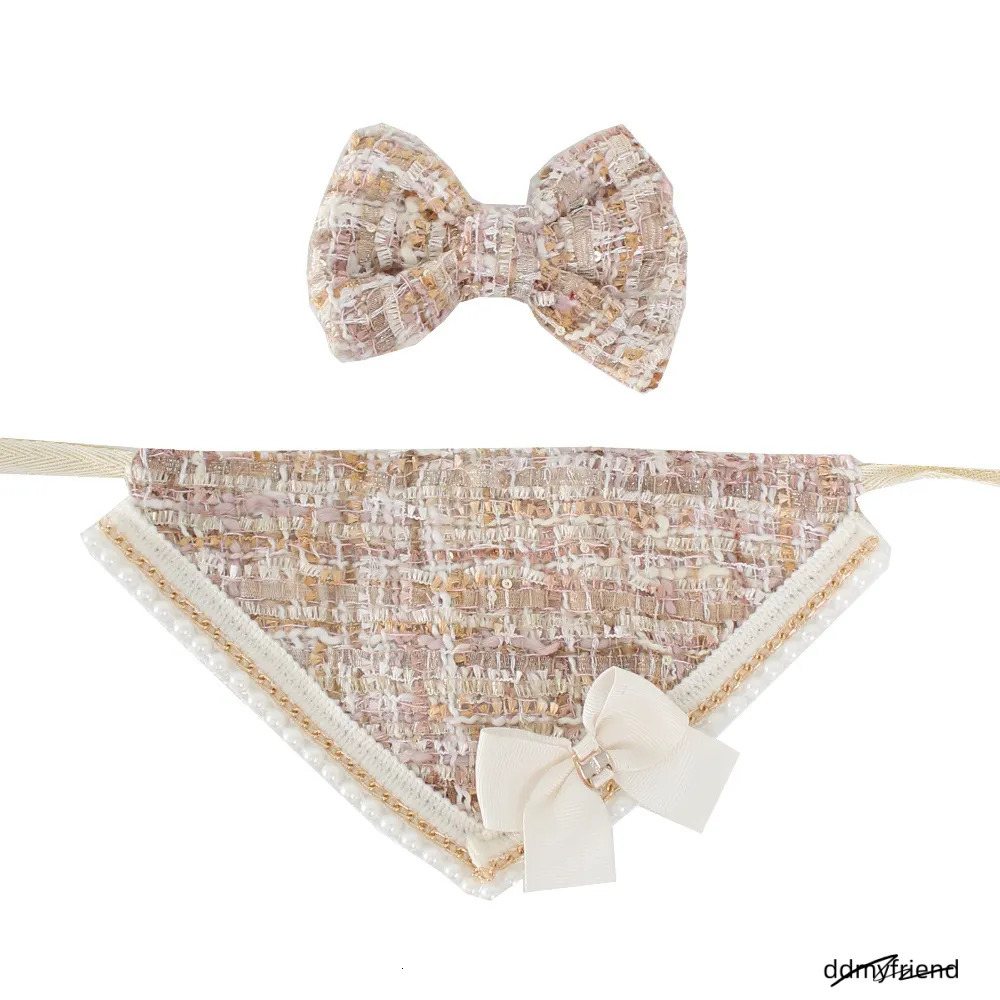 Bandanas And Hair Bow, Princess Dog Wedding Bandana, Soft Durable Fabric Bibs Kerchief Scarfs, Adjustable Fit. Designs For Small Medium Dogs Cats Red 