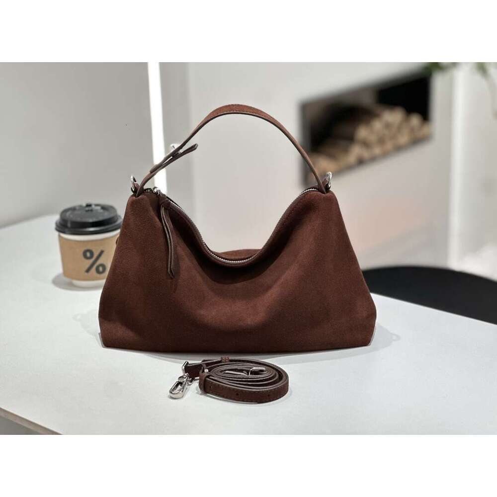designer bag tote bag Women's Genuine Leather High-End Matte Cowhide Handbag Crossbody Clutch Soft Suede Bag New Model