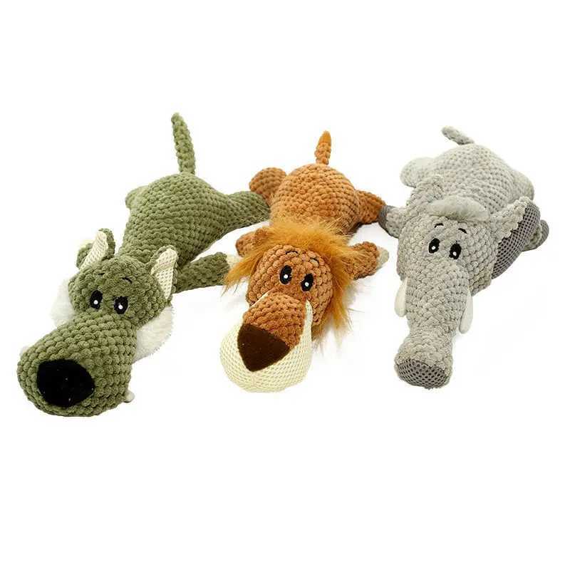 Plush Cartoon Puppy Dog Toy Pet Dog Chew Squeak Toys for Small Dogs Teeth Grinding Pet Products Dog Accessories X250918