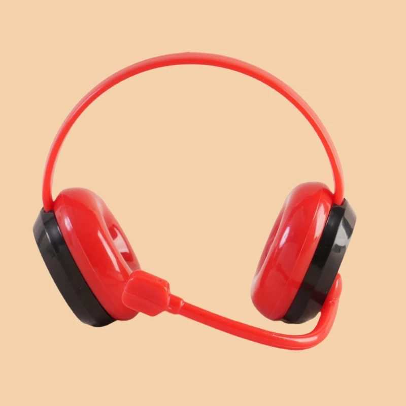 For Labubu Doll Headphone Accessories 17cm Labubu Color Headset V1 V2 V3 Cotton Doll Microphone Headphones Toy Birthday Gift C250919