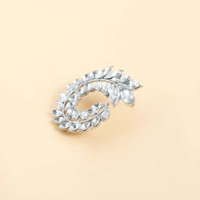 Full Rhinestone Leaf Stud Earrings For Women Exaggerated Big Circle Round Statement Earrings Wedding Jewelry Gift 250918