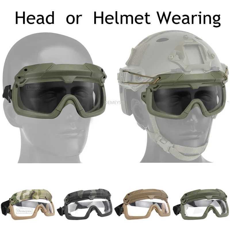 Tactical Safety Goggs Eye Protective Glasses for Airsoft Paintball Shooting Hiking CS Game or Helmet Wearing Y250919