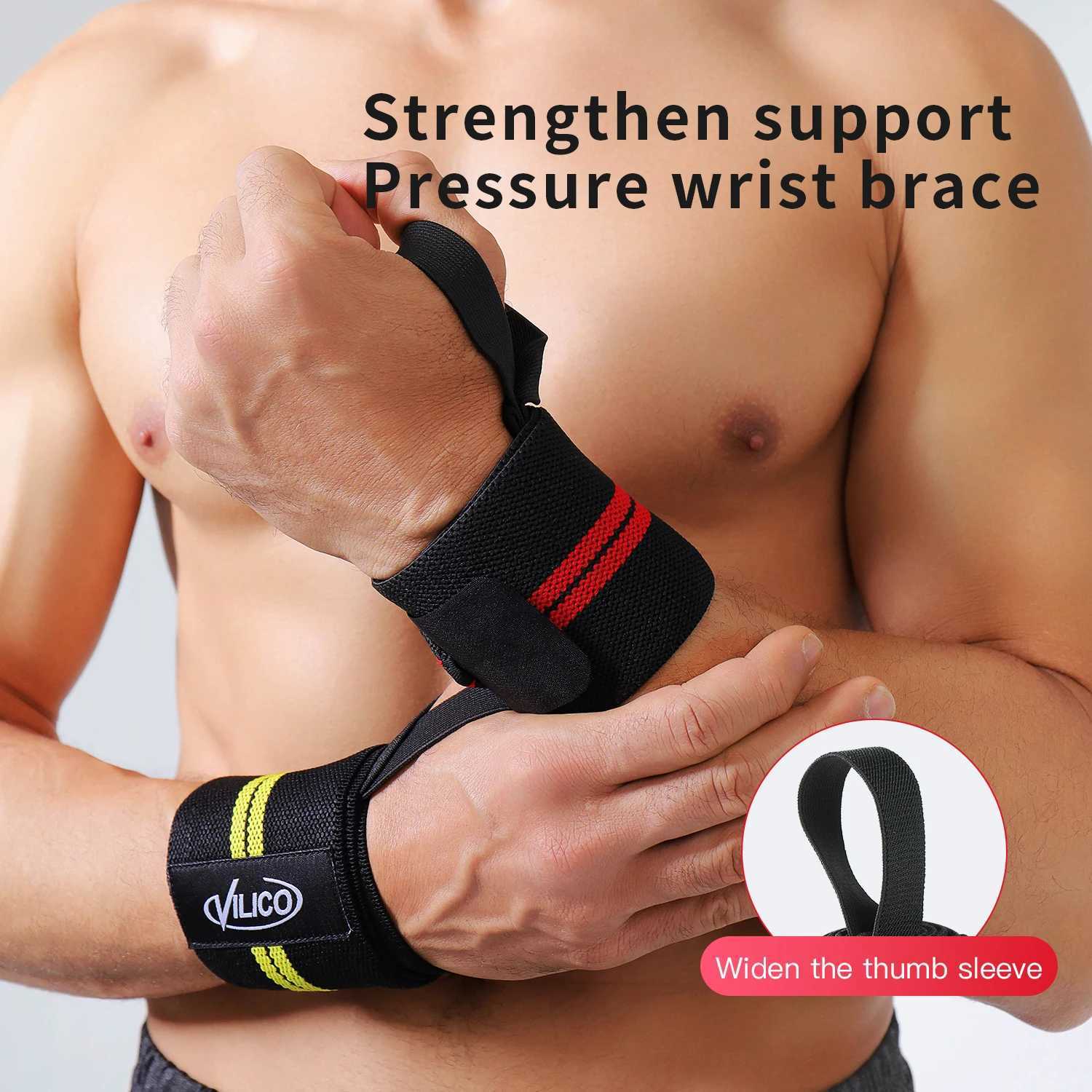 Mens and womens wristbands wrist support straps super strong weightlifting wristbands bandages fitness gym training J250919