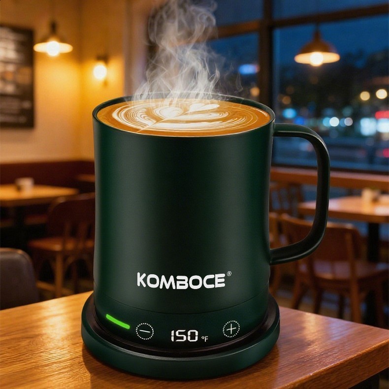 304 Stainless Steel Wireless Heating Insulated Coffee Smart Cup Portable Constant Temperature Cup Office Simple 240923