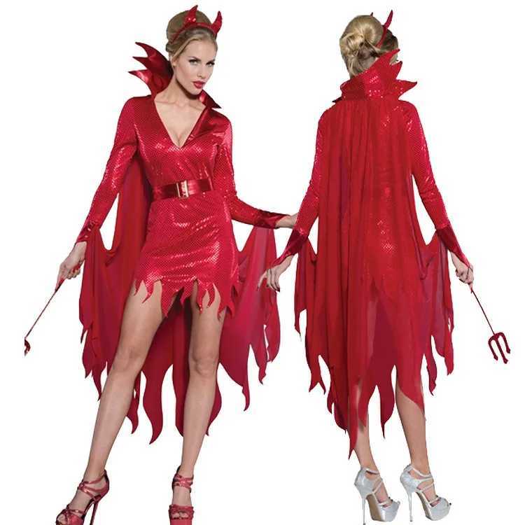 Halloween red devil costume vampire witch repair womens costume L250918