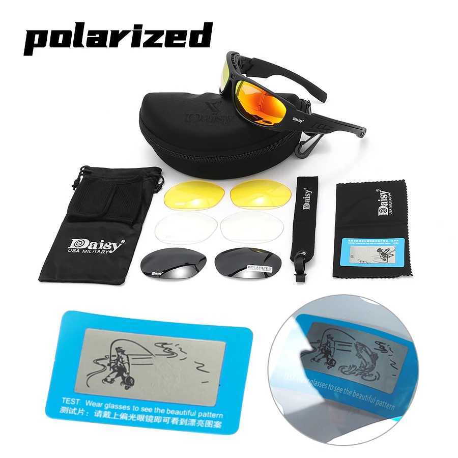 Military C6 Tactical Glasses Air Gun Shooting Protective Glasses Outdoor Cycling Sports Sunglasses Windproof Polarized Glasses J250919