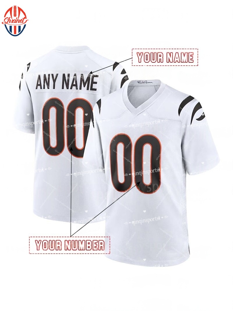 2024 Custom 9 Burrow 1 Chase Football Jersey Sam Hubbard Tee Higgins Brown Jermaine Burton Amarius Mims Zack Moss Myles Murphy
