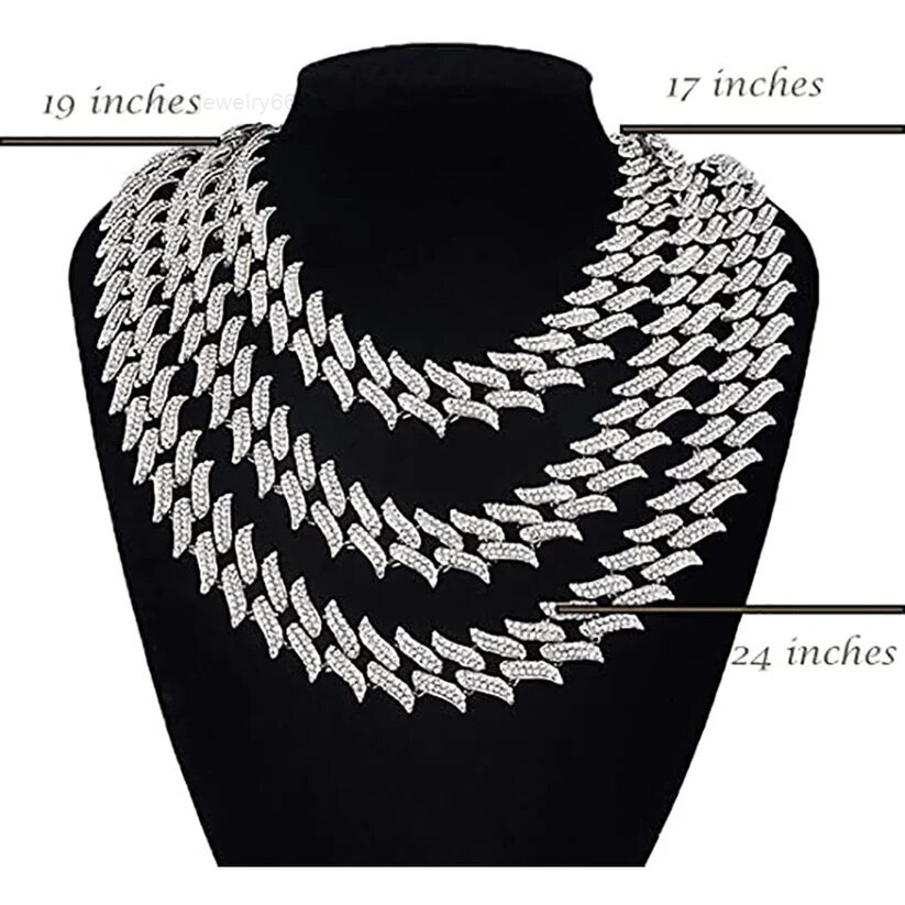 Hiphop Rap Style Woman Men Cuban Bracelet Customized Trendize Iced Out Miami 925 Silver 15MM 2 Row Moissanite Cuban Chain Necklace