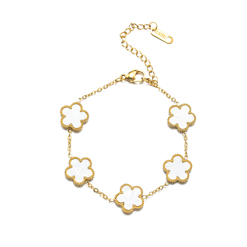 Pattern Bracelet Designer Bracelet Women's 18k Gold Plated Clover Bracelet Jewelry Bracelet Silver Bracelet Lucky Grass Handmade Gift Festival Gi
