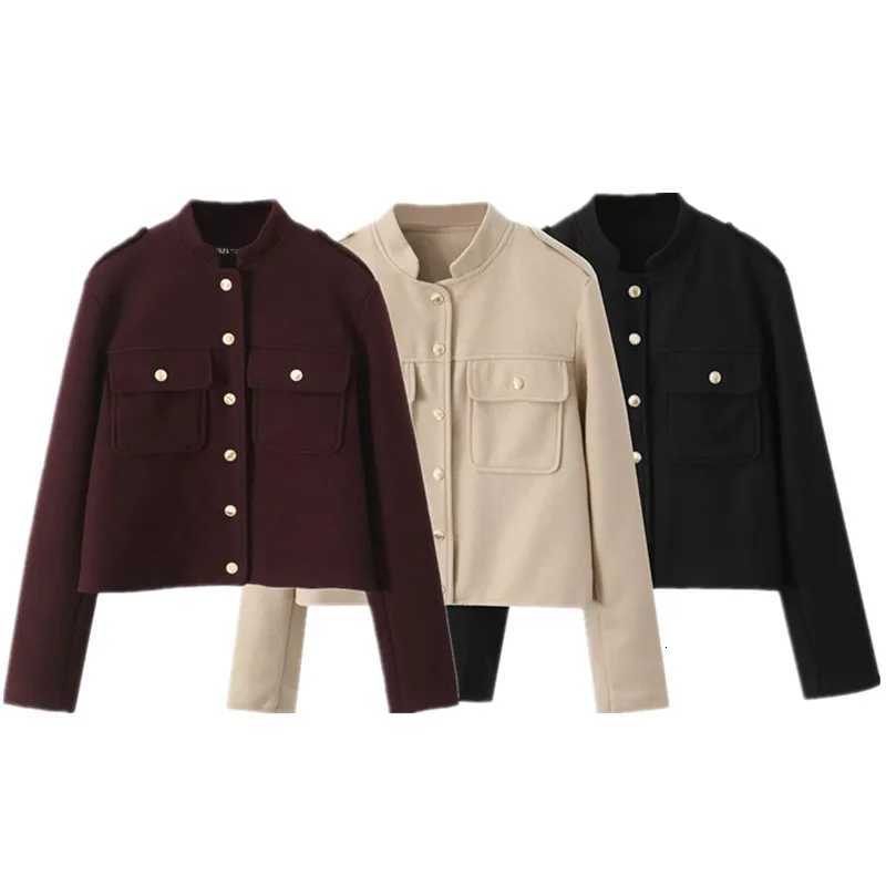 Autumn Winter New Sle Womens Soft ort Jaet Versatile Design Loose Fit Regular Length Faionable Outerwear 30292 Z250918