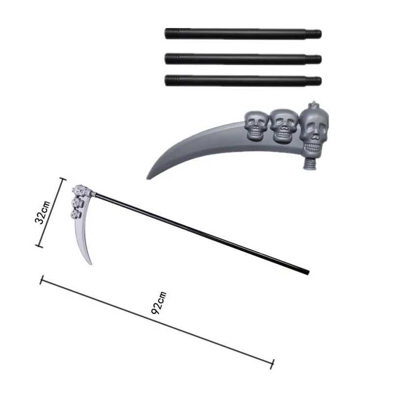 Scary Halloween Costumes for Kids Redeyed Reaper Robe with Hood and Scythe L250918