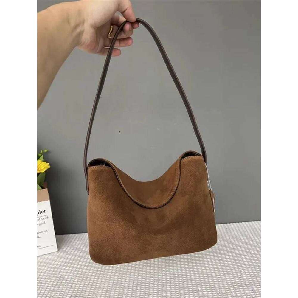 Designer Bag Luxury Bag Office Ladies New Dumpling Strap Bags Genuine Leather Fashion Leisure Versatile Handbag Suede Underarm Shoulder Bag
