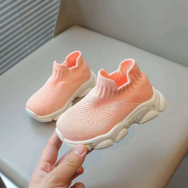 Kids Casual Children Sock Sneakers Stretch Fabric Slip-on Boys Girls Socks Shoes Breathable Autumn 2024 New Fashion 21-30