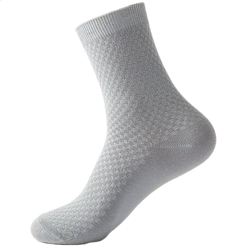 Bamboo Fiber Socks Summer Mens Socks MidCalf Socks Black Business Casual Socks SweatAbsorbing Breathable Mens Socks 240812