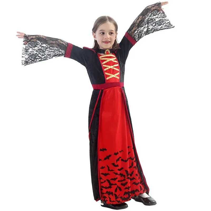 Vampire Costume Halloween Disguise Party Uniforms Girl Cosplay Dress Costumes Children Devil Ghost Clothing Carnival Stage Dress L250918