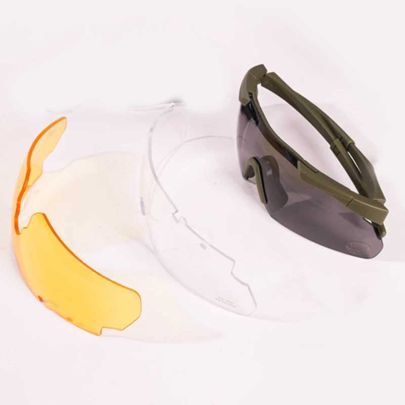 Military Tactical Goggles CS Airsoft Windproof Shooting Glasses HD 3 Lens Motocross Motorcycle Mountaineering Safe Glasses J250919