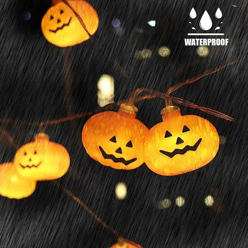 Halloween Pumpkin String DIY Lights 3m 20LED 3D Cute Trick Treat Lantern Horror Halloween Day Battery Powered Party Decorations C250919