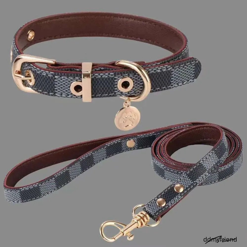Adjustable Dog Collar With Leash Set: Durable Pet Neck Belt Traction Rope For Small To Large Dogs And Cats