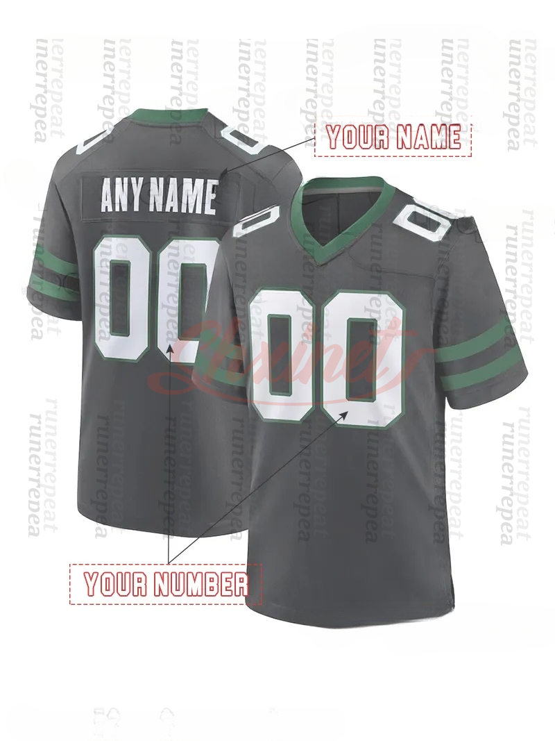 Rodgers Embroidery Custom Football Jerseys Williams Ahmad Sauce Gardner Garrett Wilson custom Breece Hall Zach Lazard Joe Namath Chrebet Martin