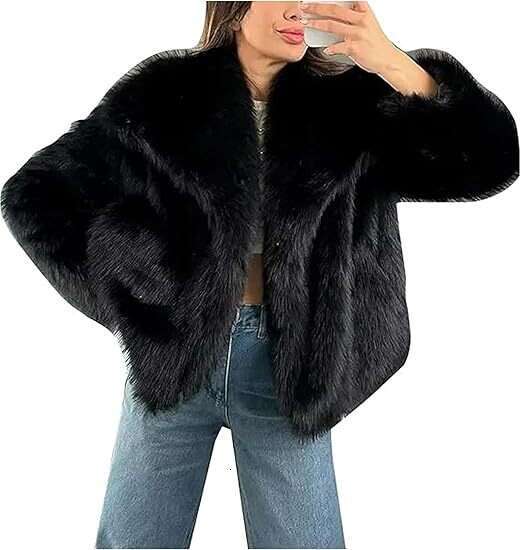 Autumn Winter New Coat Plus Size Women's Top Anti-Fox Fur Collar Short Style