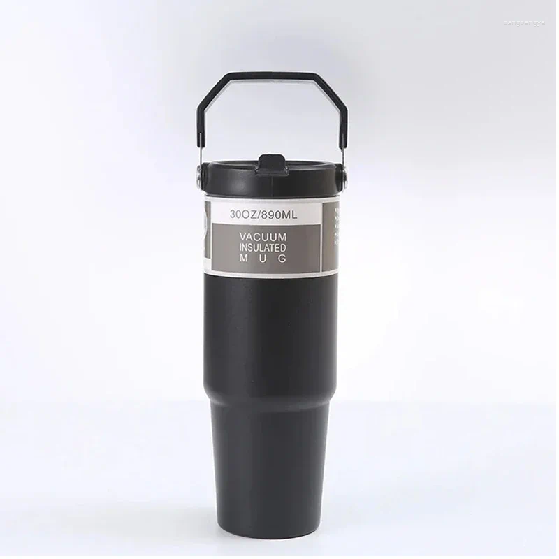 Water Bottles Stanliess 30oz Tumbler Car Cup With Handle Straw Lid Steel Vacuum Insulated Coffee Mug Double Wall Travel Cup Large Capacity