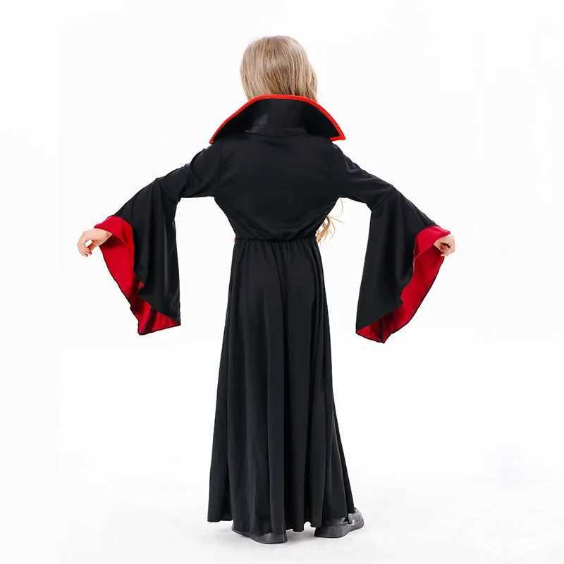 Child Girls Vintage Fancy Dress Gothic Retro Role Play Clothes Medieval Vampires Witch Cosplay Costume Halloween Party Dresses L250918