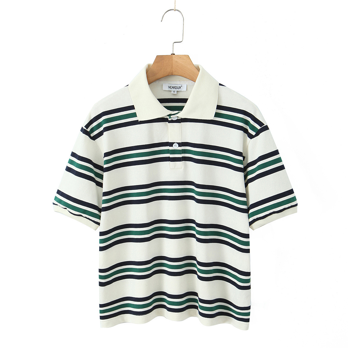 Women's Polos Y2K Loose Polo Shirt Oversized Striped Color Blocked Hip Hop Street Graphic T Gothic Harajuku Embroidered Unisex Shirts