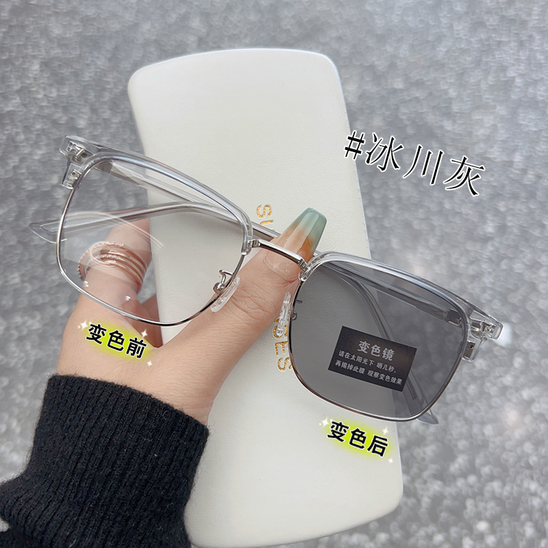 High Definition Prescription Glasses Eye Protecting Glasses Blue Light Womens Retro EyebrowStyle Frames Fashionable HalfFrames for Men Sunglasses Fram