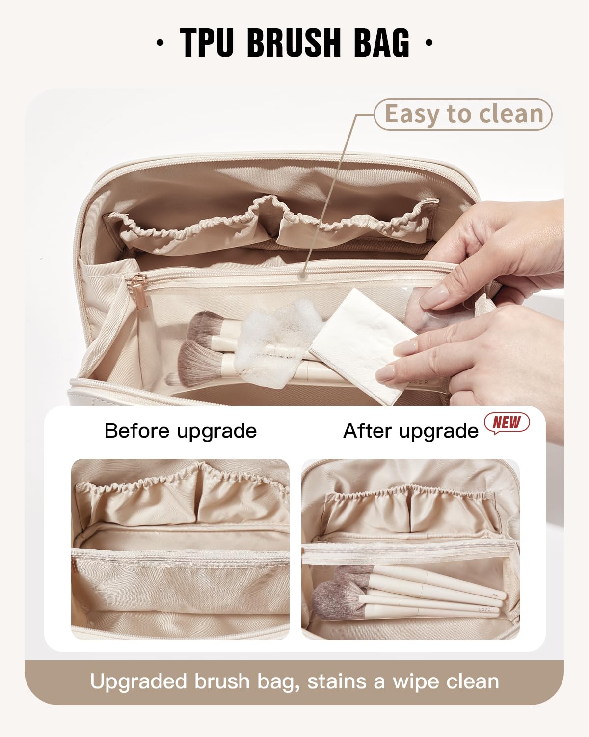 Waterproof Flat Lay Cosmetic Bag Ample Storage Cute Printed Women Travel Makeup Organizer Pouch