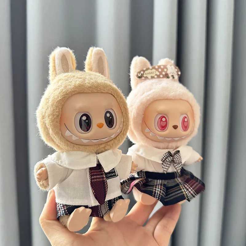 17cm Dolls Clothes I II Idol for Labubu The Monster Outfit Accessories Sitting Party Kids Gifts School Uniform White Shirt JK C250919