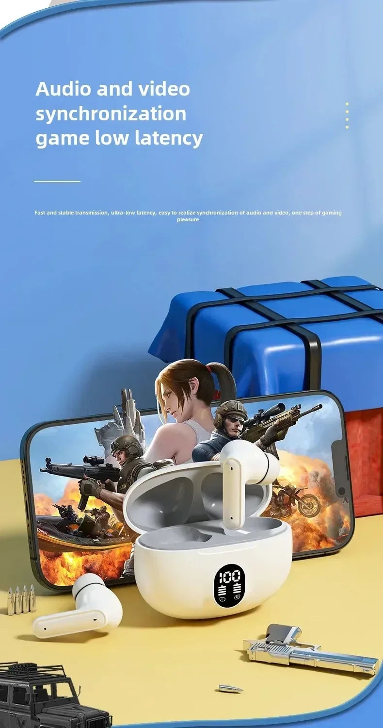 Wireless earbuds Bluetooth Earphone 5.3 ENC Earbuds LED Power Display TWS Sport Headphone with Mic for Smart Phone