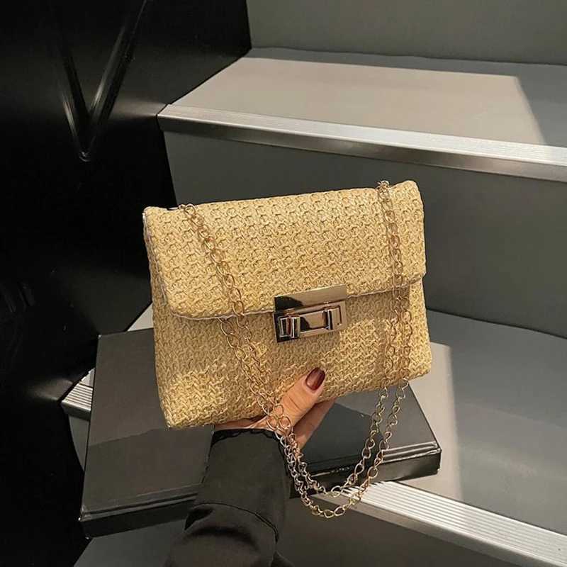 Handmade Fashion Straw Shoulder Bag Women High Capacity Crossbody Beach Woven Clutch Handbag Z250915
