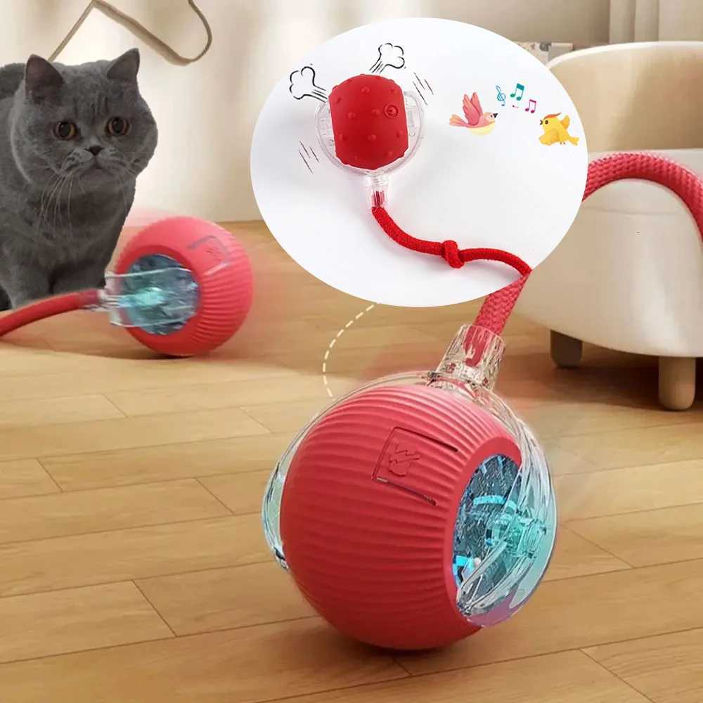 New Cat Interactive Ball Toy Rechargeable Automatic Rolling Ball Smart Pet Electric Ball Toy Dog Cat Training Game Imitate Mouse X250918