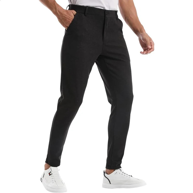 Casual Fashion Pants Men Sportswear Business Suit Pants Track Smart Joggers Sweatpants Black Bottoms Office Trousers For Men 250919