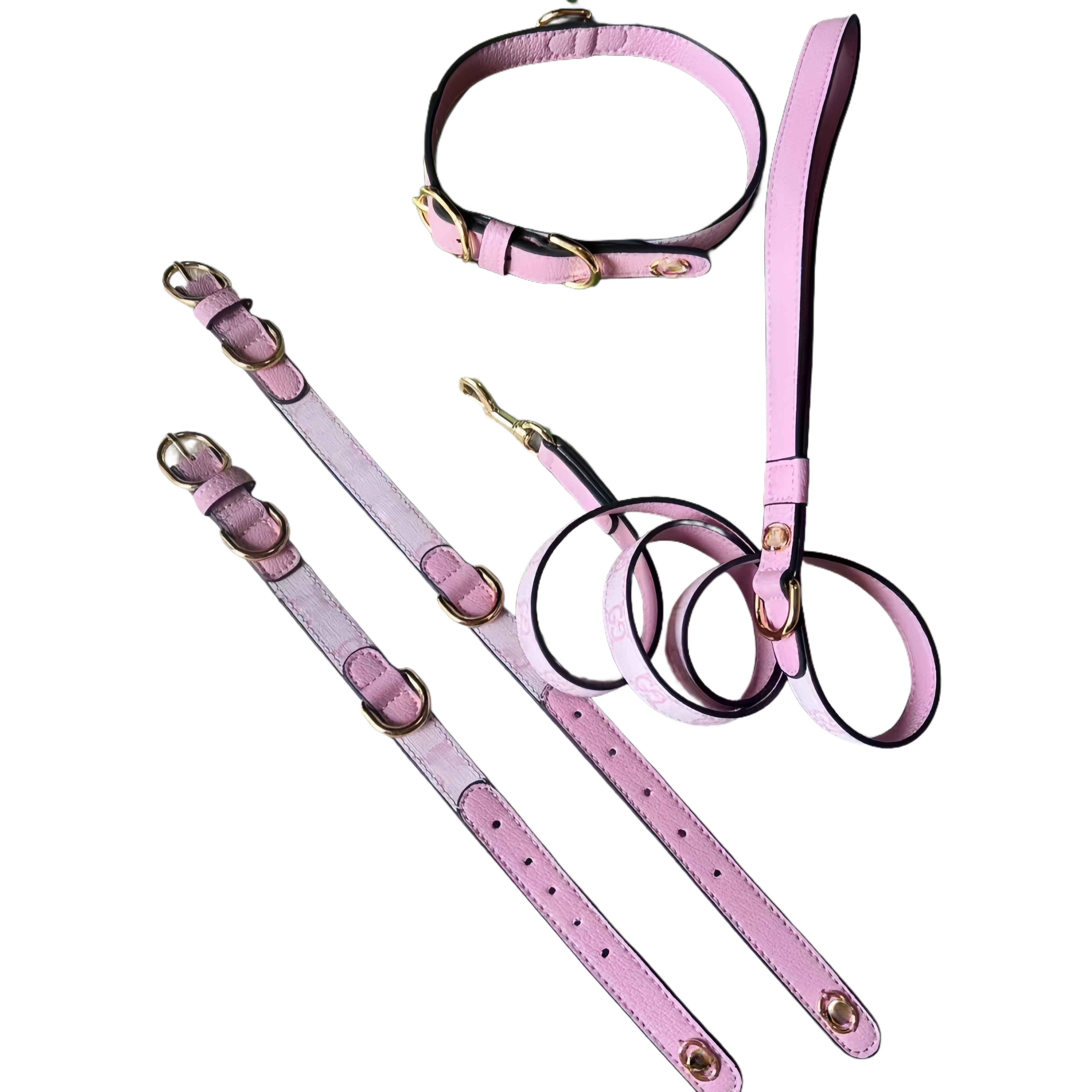 Designer Pet Collar Leash Set -Adjustable Size Comfortable Stylish Accessories for Small Medium Large Dogs Cats Premium Pet Gear for Daily Walking Luxury Gift Box