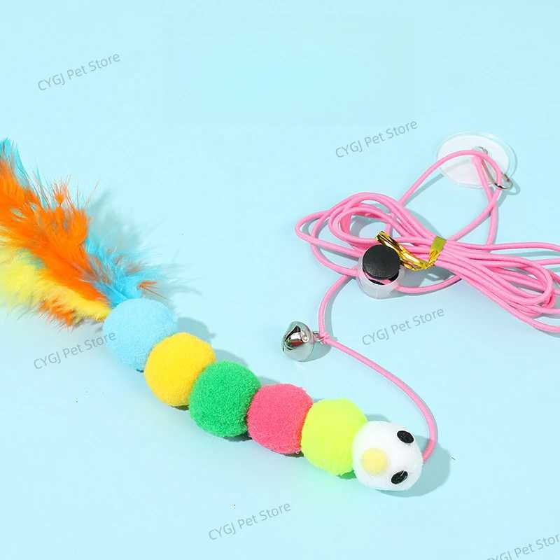 Cat Rope Long Rope Teasing Cat Toy Accessories Pet Kitten Toy Cat Toy Swing Sticky Disc Elastic with Bell Hanging Door Teasing X250918