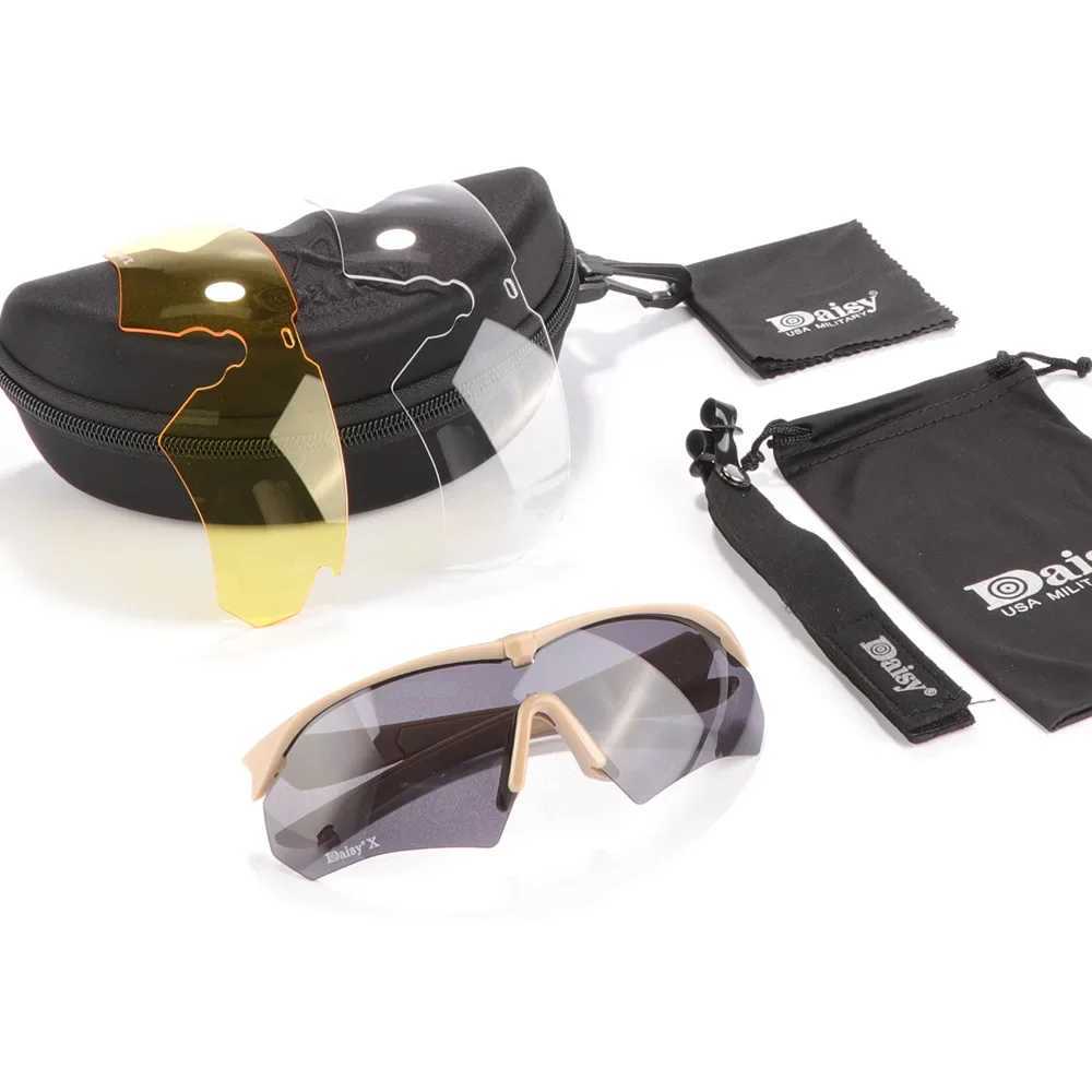 Tactical Safety Glasses with Interchangeable 3 Lens Outdoor UV Protection Goggles for Hunting Airsoft Shooting Hiking J250919