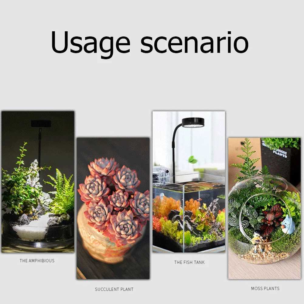 10W Indoor LED Growing Light Practical Phyto Lamp Adjustable Plant Grow Light Aquarium Fish Tank Lamp Gadgets C250919