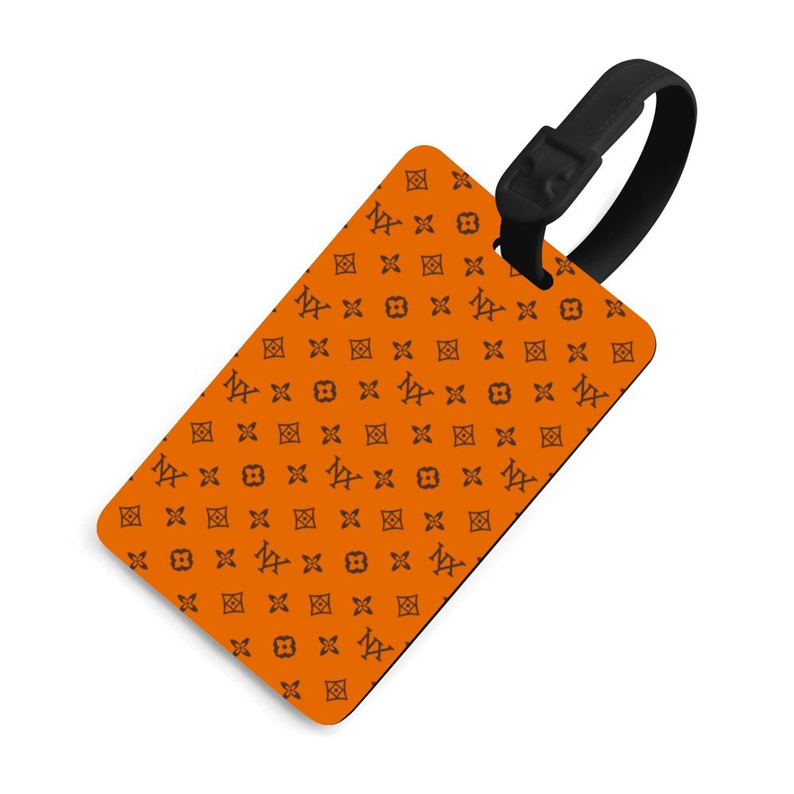 NXY top quality Rectangular Stainless Steel Luggage Tag fashion brown flower Durable Privacy Protection Cover Versatile Baggage Tag Waterproof Boardin