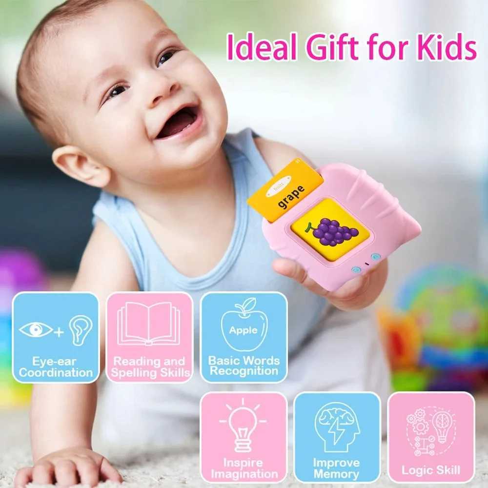 Talking Flash Cards Alphabet Pocket Speech Toys Therapy Autism Sensory Toys for Kids Early Educational Toy English Flashcards Y250919