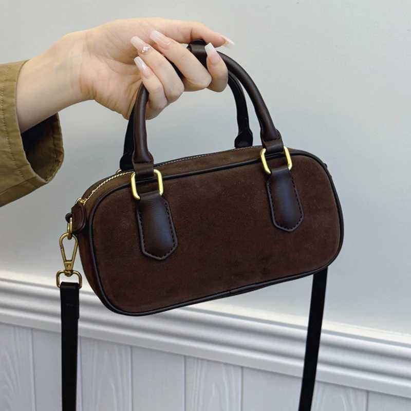 Korean Version Autumn Winter New Retro Frosted Versatile Shoulder Bag Fashion Pillow Bag Womens Bag Boston Leopard HandbagXJ250918