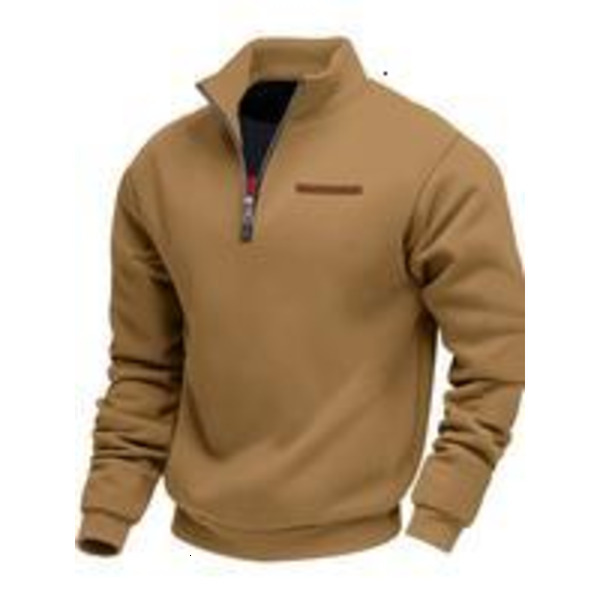 Solid Half Zip Up Sweatshirt, Loose Casual Long Sleeve Pullover Fall & Winter, Men's Clothes for Daily Wear