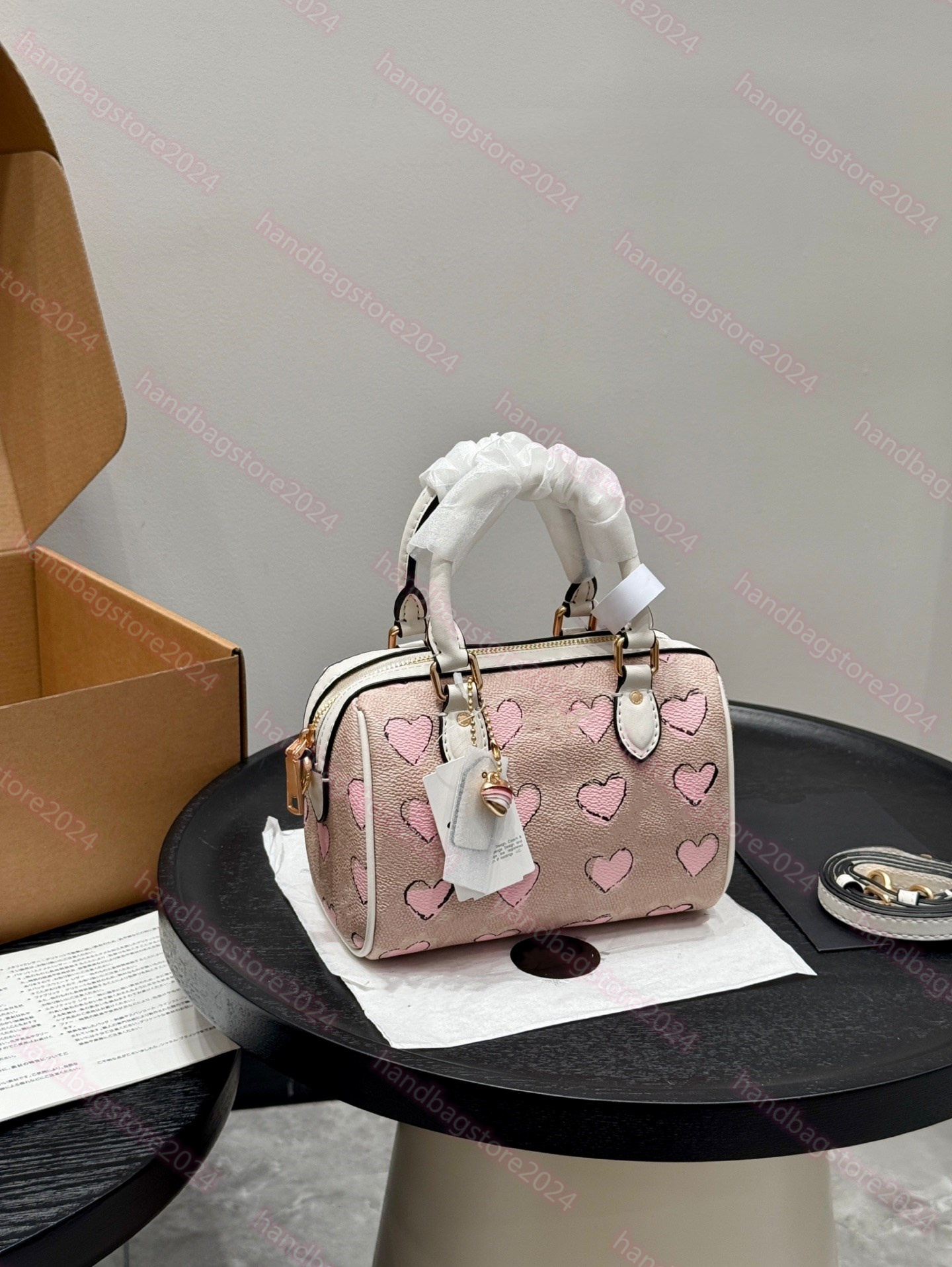 ROWAN SATCHEL Designer Bag Women's Mini Love Printed Pillow Bag CityTote Bag Sac Leather Teri24 Underarm Bag Dempseys Wide Shoulder Strap Shopping Bag