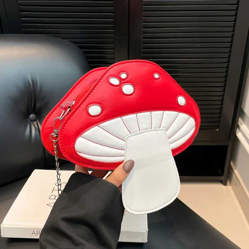 Young Girls Mini Crossbody Phone Bag Contrast Color Pu Leather Handbag Shoulder Bag Lady Cute Mushroom Creative BagXJ250918