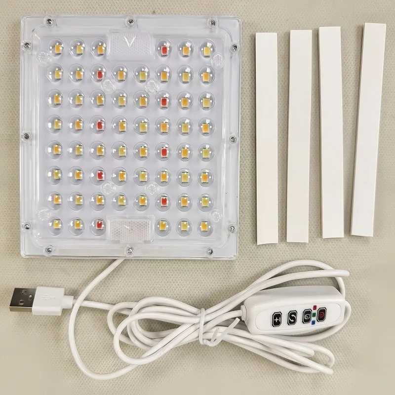 Indoor USB 5V LED Quantum Board Grow Light Full Spectrum Hydroponic Plant Lamp with Timer 3Color Dimming Waterproof Home Garden C250919