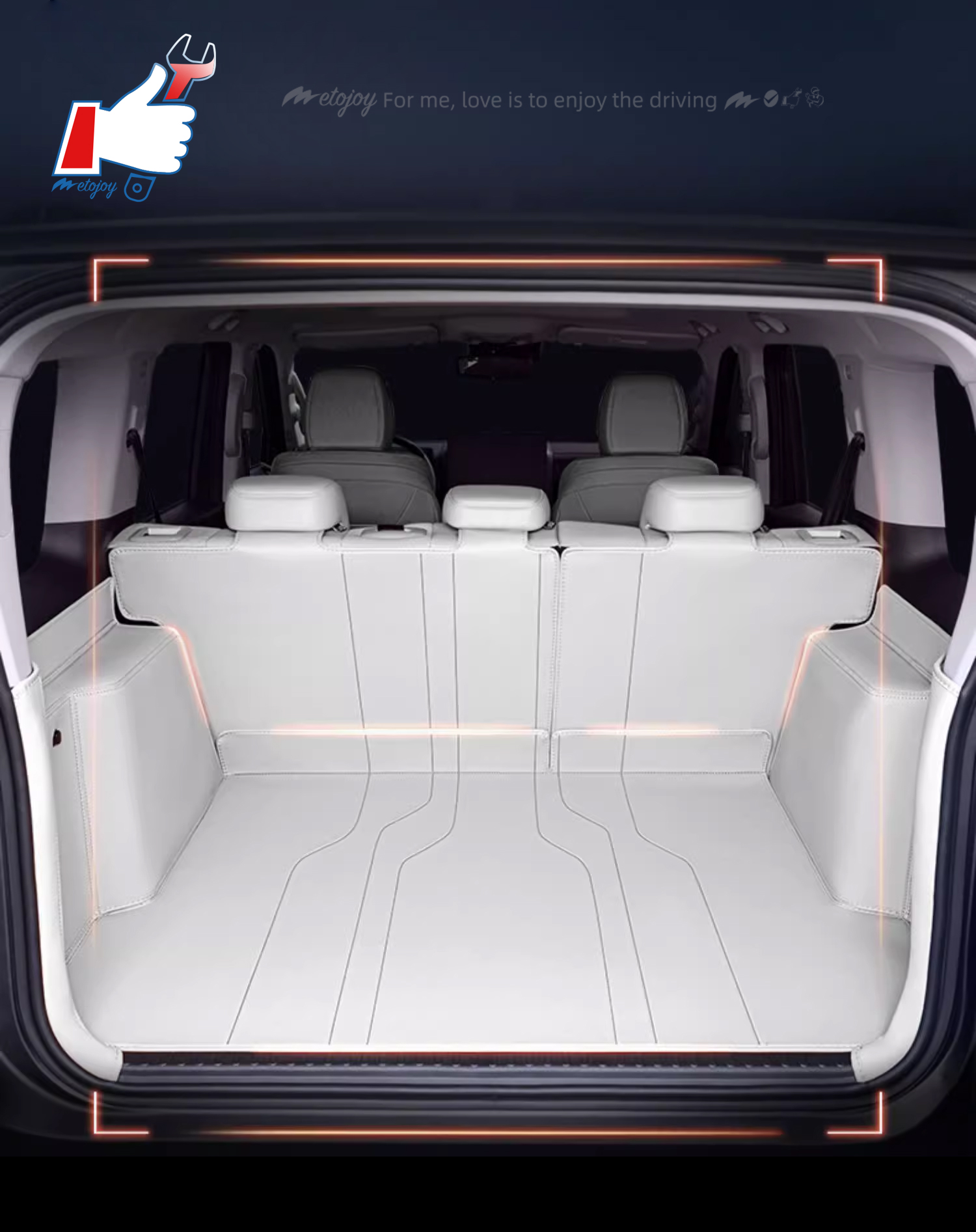 For Chery ICAR V23 2025 Car Trunk Mat Custom Fit Cargo Mat 3D Shaped Trunk Liner XPE Trunk Protection Mat Chair-Back Protection Mat Rear Trunk Full-su