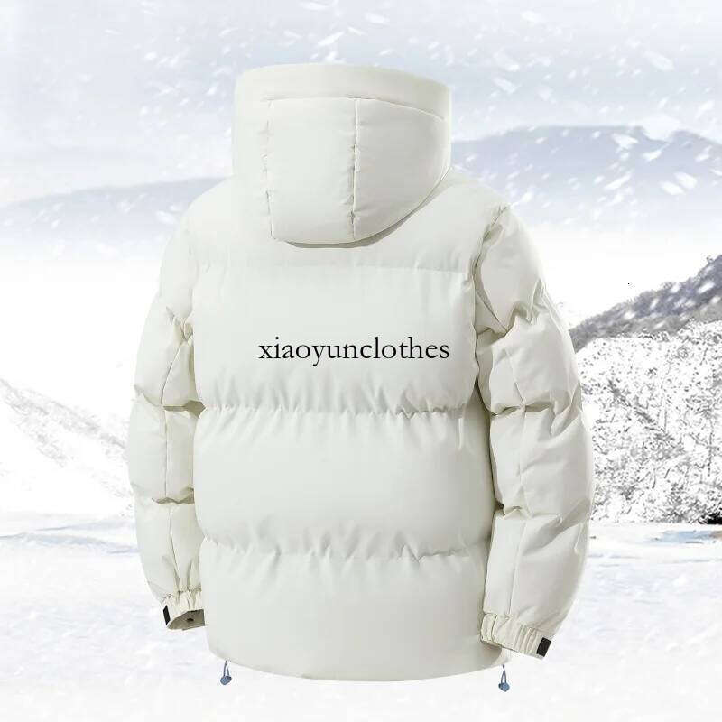 High Quality New Hooded Puffer Jacket Trend Solid Color Short Winter Padded Jackets Windproof Coat Thickened Warm Parkas Men