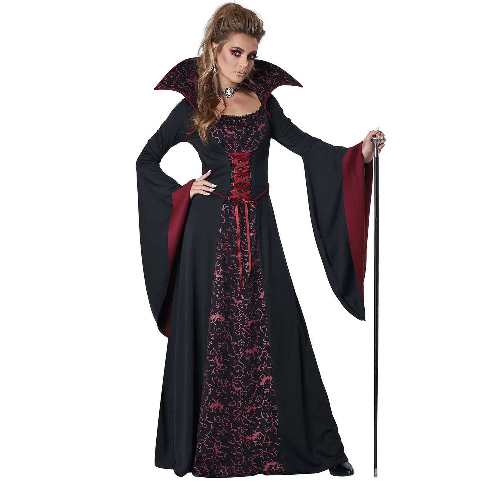 Halloween Costume Adult Woman Queen Dress Witch Easter Demon Vampire Bride Death Witch Cosplay Costumes Retro Court Dresses L250918