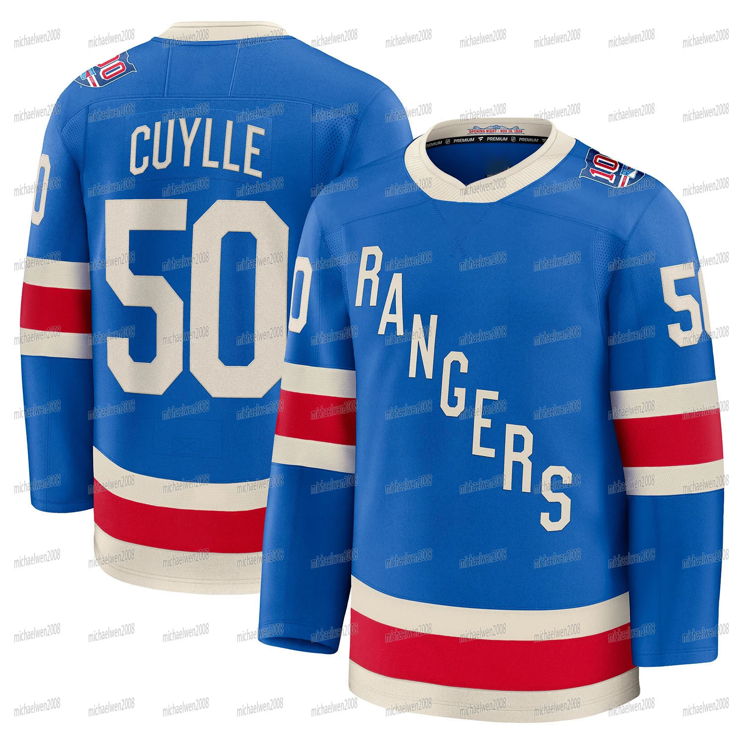NY Ranger 2025-26 Centennial Hockey Jersey J.T. Miller Matt Rempe Mika Zibanejads Adam Fox Will Cuylle Artemi Panarin Ryan Lindgren Shesterkin Brendan